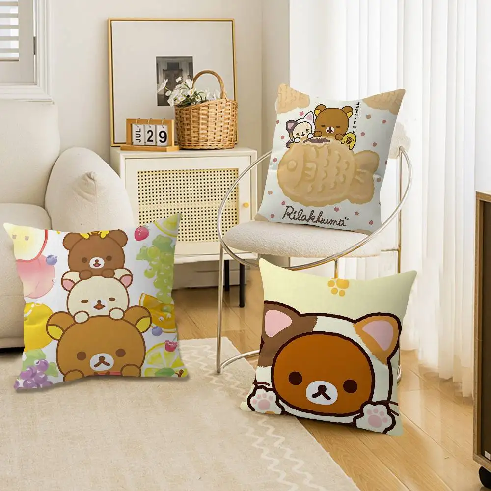 Cute Cartoon Anime R-Rilakkuma Classic Pillowcases Home Bedding Decorative Pillow Cover Wedding Super Soft Pillow Case