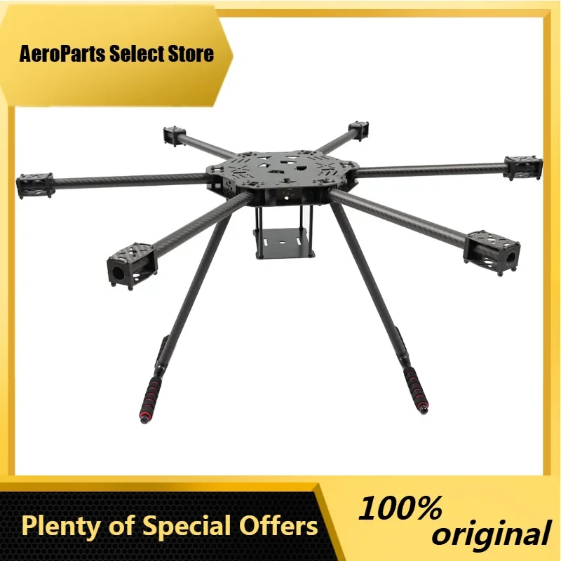 AeroPartsF850 Full Carbon Fiber F 850 Hexa-Rotor Frame Foldable Arm Hexacopter Frame Kit with Unflodable Landing Gear for FPV