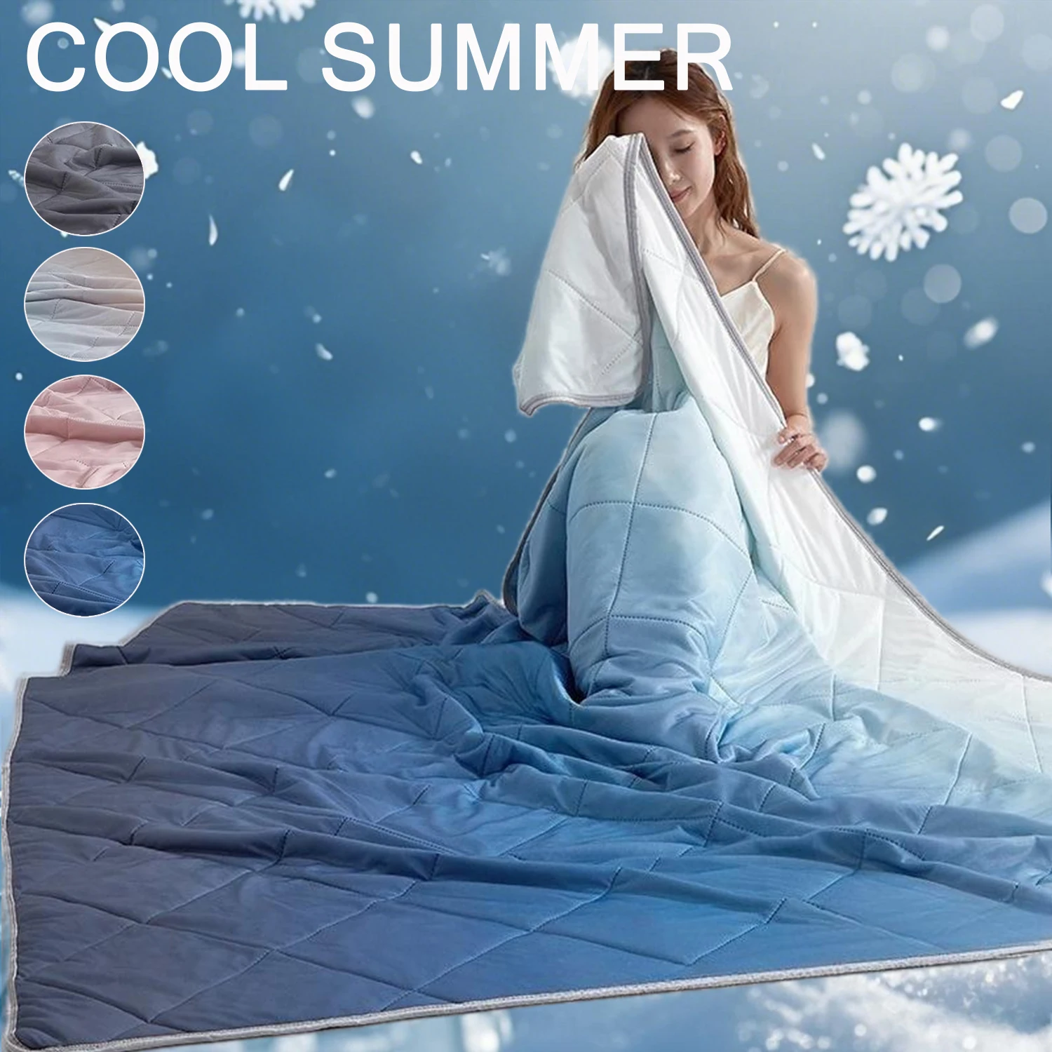 

1pc Thin and Breathable Cool Summer Cooling Quilt,Machine Washable Suitable for Hot Sleepers Air Cooling Quilt,Soft,Breathable