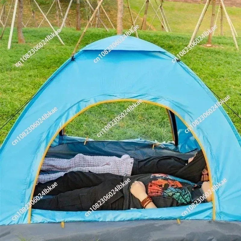 Thick tent outdoor camping Thickened 3-4 person single beach tent camping Rainproof, sunscreen and windproof overnight