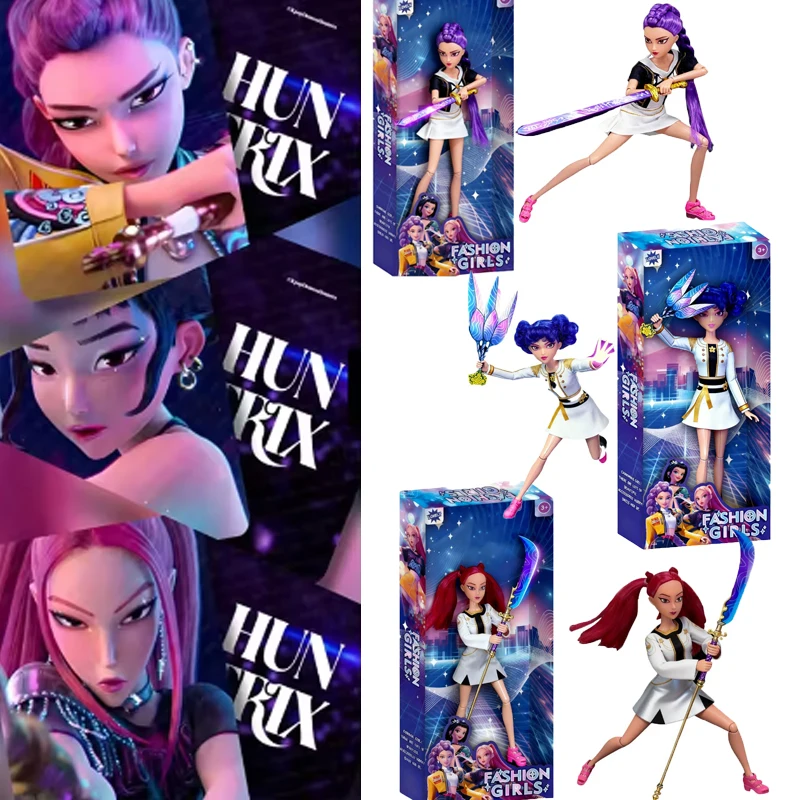 

HOT SALE | Anime K Pop Demon Hunters Doll Rumi/Mira/Zoey - Fully Articulated Weapon-Included Toys Kids Christmas Gift