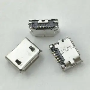 Bilashmart 5Pin Micro USB Connector SMD SMT B Female curl Port Jack Tail Sockect Plug Android phone data Mobile charging port connector