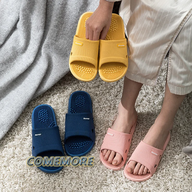Women\'s Foot Massage Slippers Couples Slipper Men Indoor Bathroom Non Slip Soft Slides Casual Home Relief Feet Health Care Shoes
