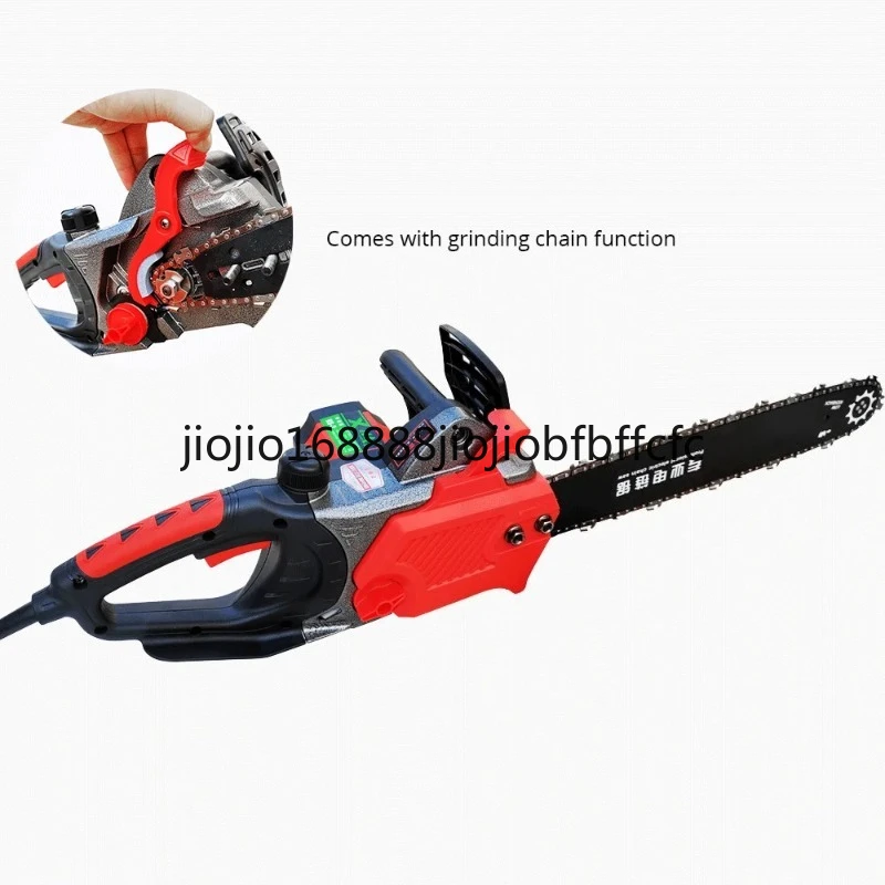 Suitable for Household Cut 220V Corded Electric Chainsaw High Power Handheld  Powerful Electric Saw 16 Inch Guide Bar