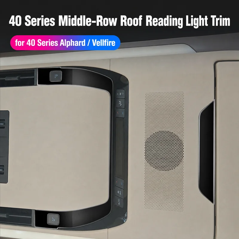 Car Roof Reading Light Trim for Toyota Alphard Vellfire 40 Series Interior Accessories ABS Decorative Frame Cover 8pcs RHD LHD