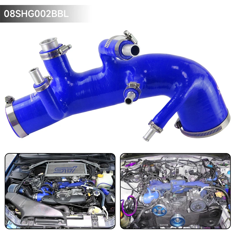 

Silicone Turbo Intake Induction Hose+Clamps For Subaru Impreza GDB EJ20 STI WRX MK7-8 VER-7/8/9 00-07 Black/Blue/Red