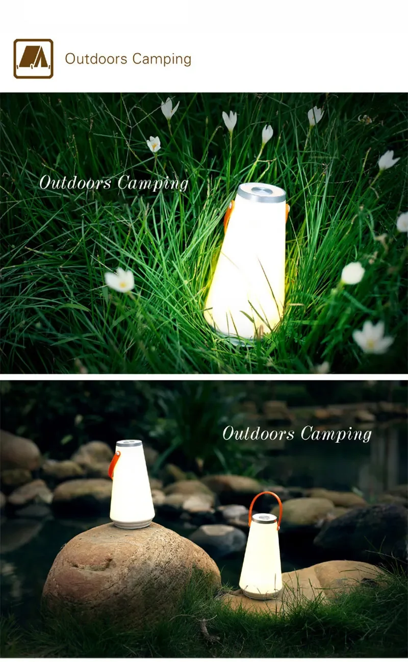 المحمولة اللاسلكية ضوء الليل LED اللمس الذكية USB شحن التخييم في الهواء الطلق مصباح خارجي غرفة نوم غرفة المعيشة أضواء طاولة الحمام #6