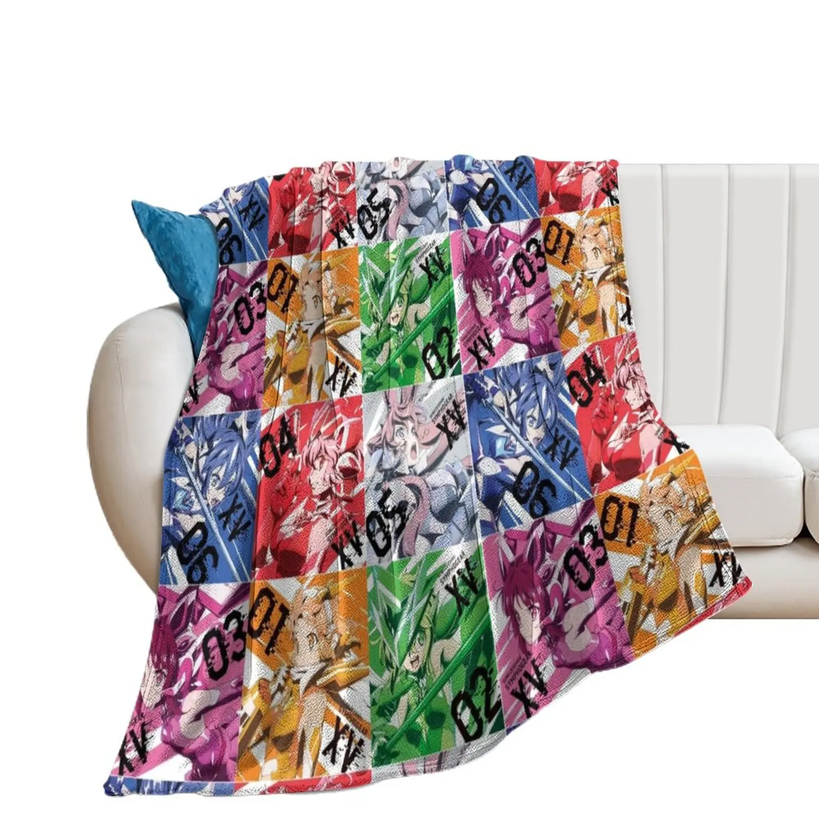 

Senki Zesshou Symphogear Throw Blanket Thins manga Plaid on the sofa Blankets