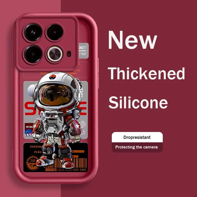 Note40 Astronauts Phone Case For Infinix Note 30 Pro 30VIP 12 12Pro Smart 8 7 6 Zero 30 Shockproof Protection Back Cover