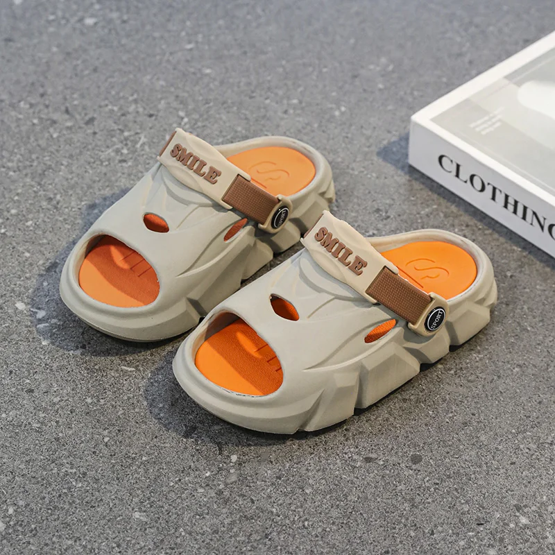 Un paio di pantofole estive aperte per bambini, scarpe da spiaggia morbide, comode e leggere per esterni, taglia 30/31-34/35,RA-2318-5