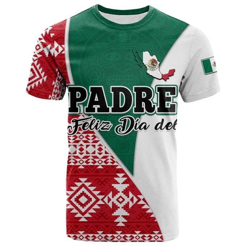 Men's Mexico Aztec T Shirt Mexican National Emblem Flag 3d Printed Short Sleeve Streetwear Cool Breathable Eagle Tops Kid Jersey