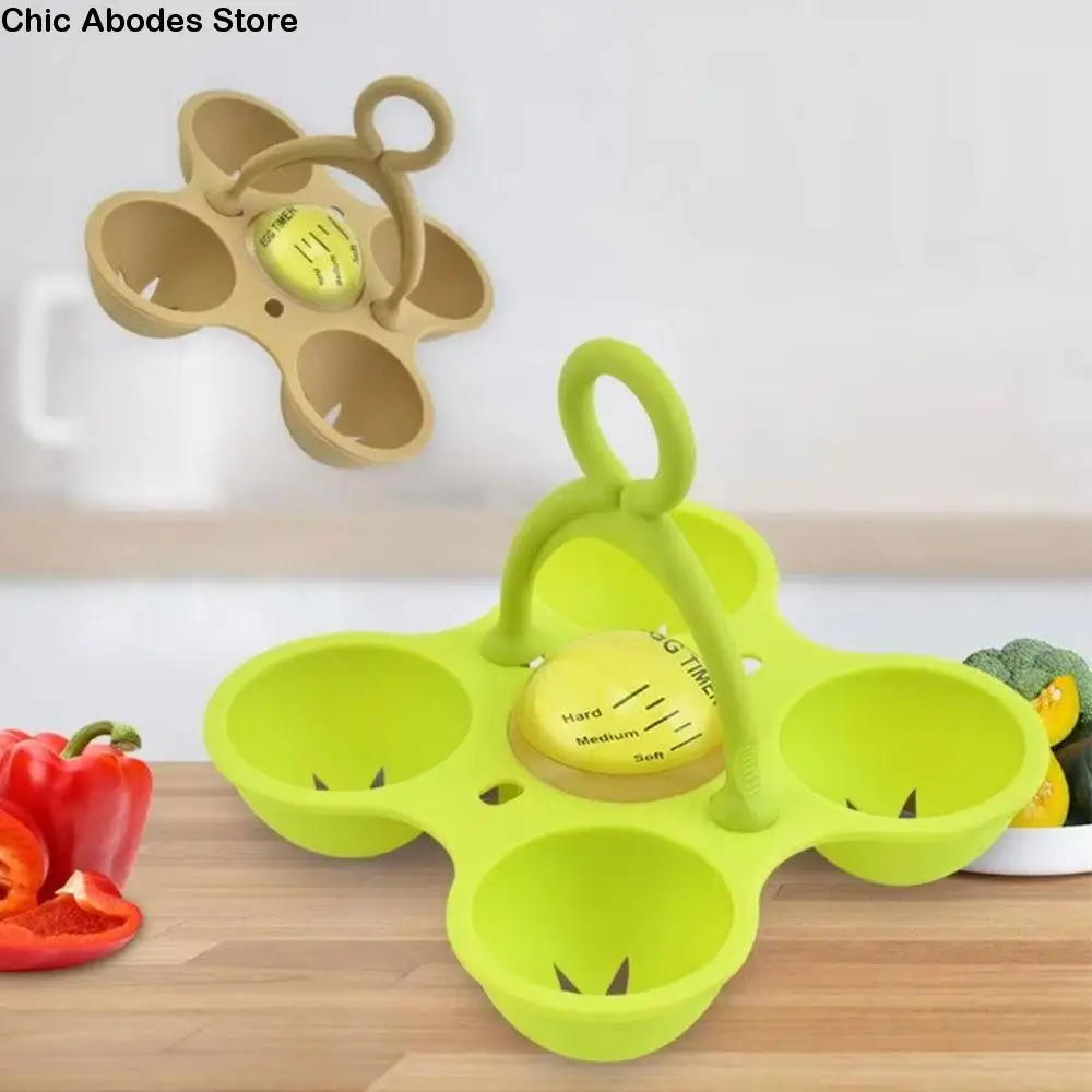 

Easy Cooking Easy Cooking Egg Timer Hold 4 Eggs Removable Egg Boiler Resin Convenient Egg Poacher Cups Restaurant