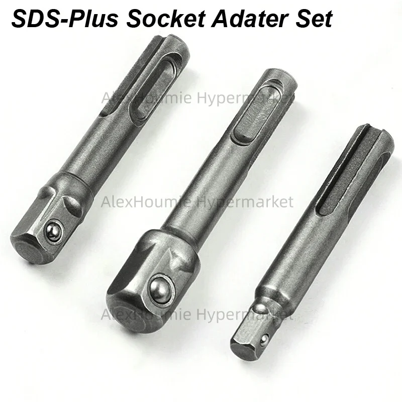 3 stücke SDS Steckschlüssel Set Bohrer Adapter 3/8 1/4 1/2 "Sechskantschaft Konverter Schlagbohrmaschine Hammer Adapter Werkzeuge