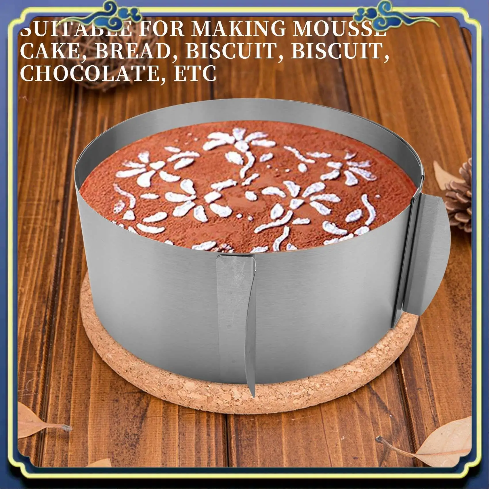 Latest Cake Ring 6 To 12 Inch Adjustable Round Stainless Steel Cake Mousse Mould Ring Bakeware Tools Cake Decorating Mold Baking