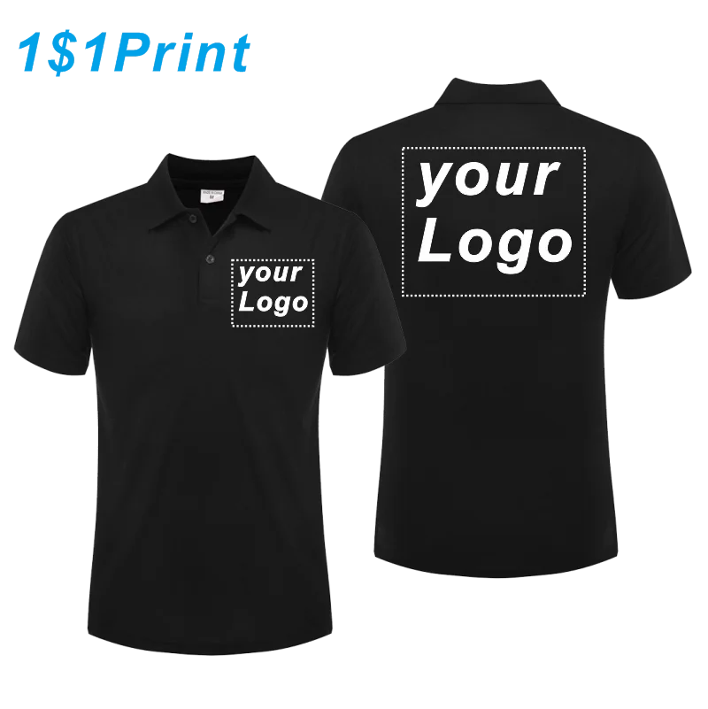 

Customized Logo Polo Shirt Breathable Casual Company Group Clothing Lapel Short Sleeve Polo Shirts Work Clothes Print Embroidery