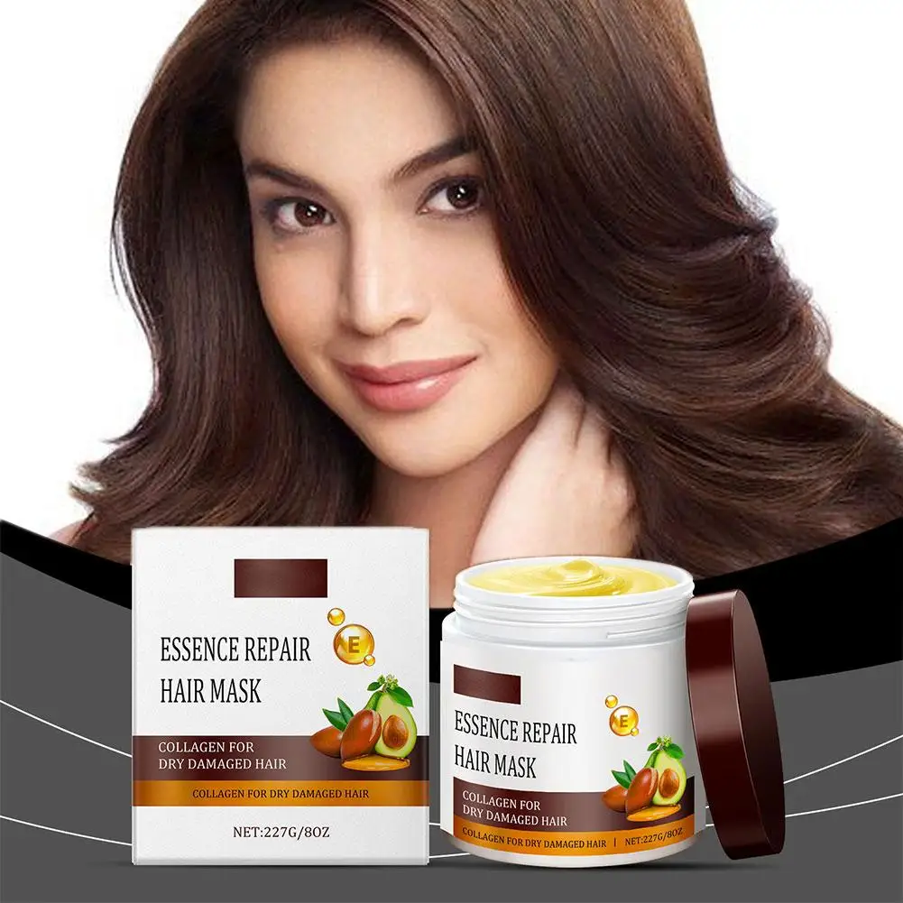 1 قطعة قناع الشعر الكولاجين جوهر الكولاجين علاج الشعر إصلاح عميق تكييف زيت الأركان للعناية بالشعر الجاف التالف C2S4 #4