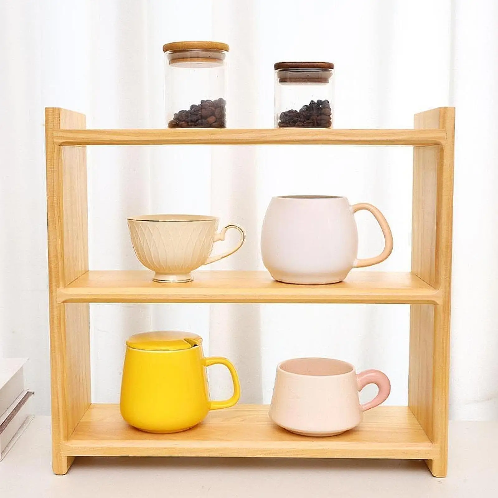

3 Tier Coffee Mug Holder Coffee Bar Organizer for Creamers Sugar Condiments