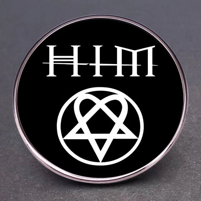 H.I.M. Enamel Pins Finland Rock Band Lapel Badge Brooch Decoration Jewelry