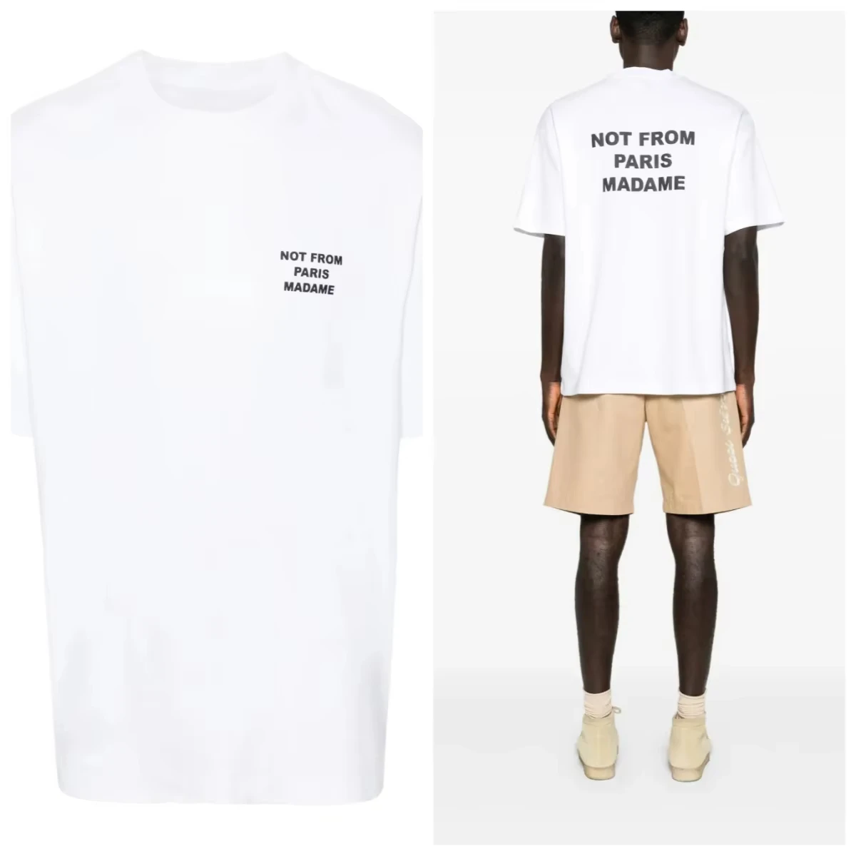 

2026 Not From Paris Madame TShirt Cotton T-Shirt Letter Printing Short Sleeve Luxury Brand T-Shirt Men's Clothing Y2k Top Unisex