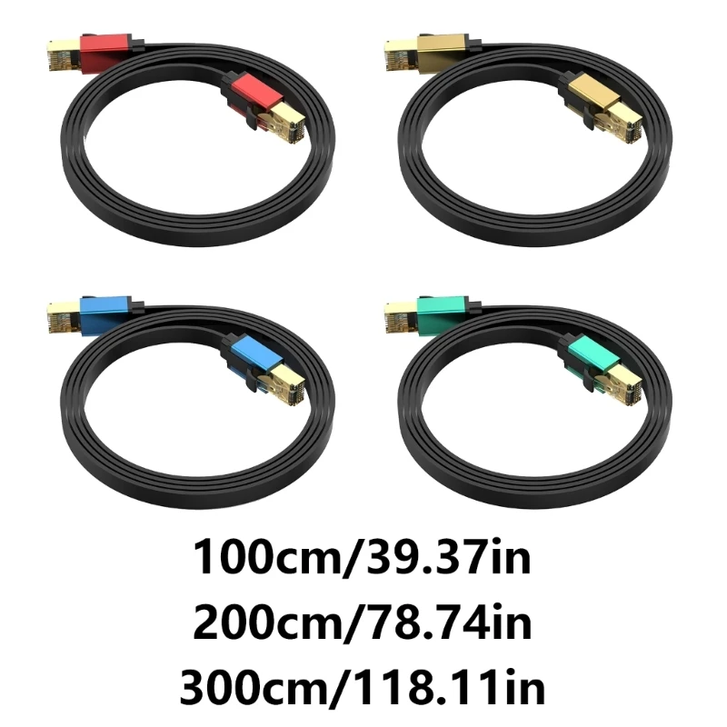 Cat8 Ethernet Cable Heavy Duty 26AWG 40Gbit / s 2000MHz RJ45 Stecker Cat8 LAN -Netzwerkkabel für Gaming PC Router 601F