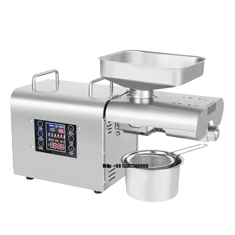 

Stainless Steel Oil Press Machine Automatic Home Commercial Oil Maker for Peanut Flax Sunflower Price
