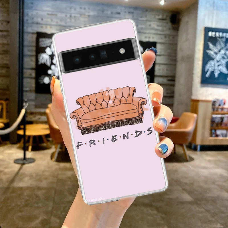 Central Perk Coffee friends tv show Phone Case For Google Pixel 8 7 6 Pro Soft TPU Shell For Pixel 6A 5 4 5A 4A 3A XL 5G Cover