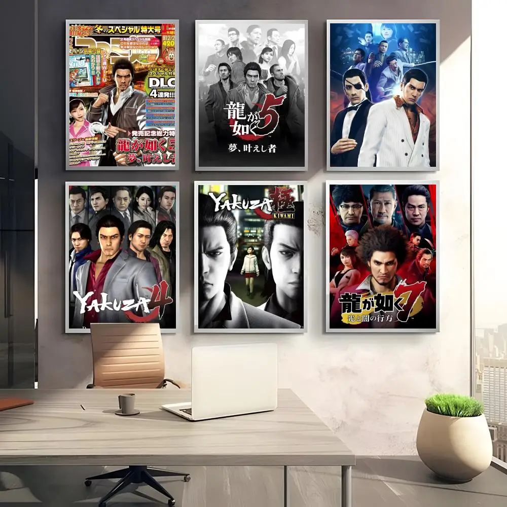 ملصق لعبة Yakuza Like a Dragon لغرفة النوم وغرفة المعيشة والدراسة وما بعد ذلك ديكور ذاتي اللصق + هدية مثالية