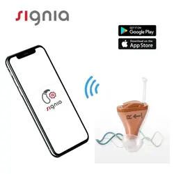 Signia 8 Channels Digital Invisible CIC Hearing Aid RUN Click ITC Signia Smartphone APP Fit Dry Case