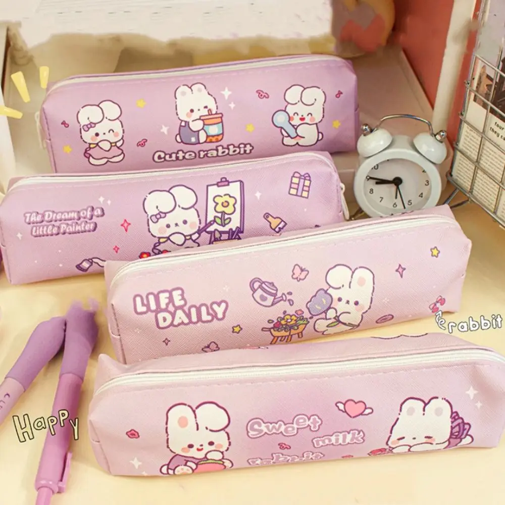 Storage Pouch Kawaii Capybara Pencil Bag Cute Design Cartoon Stationery Bag Creative Panda Pen Case Student