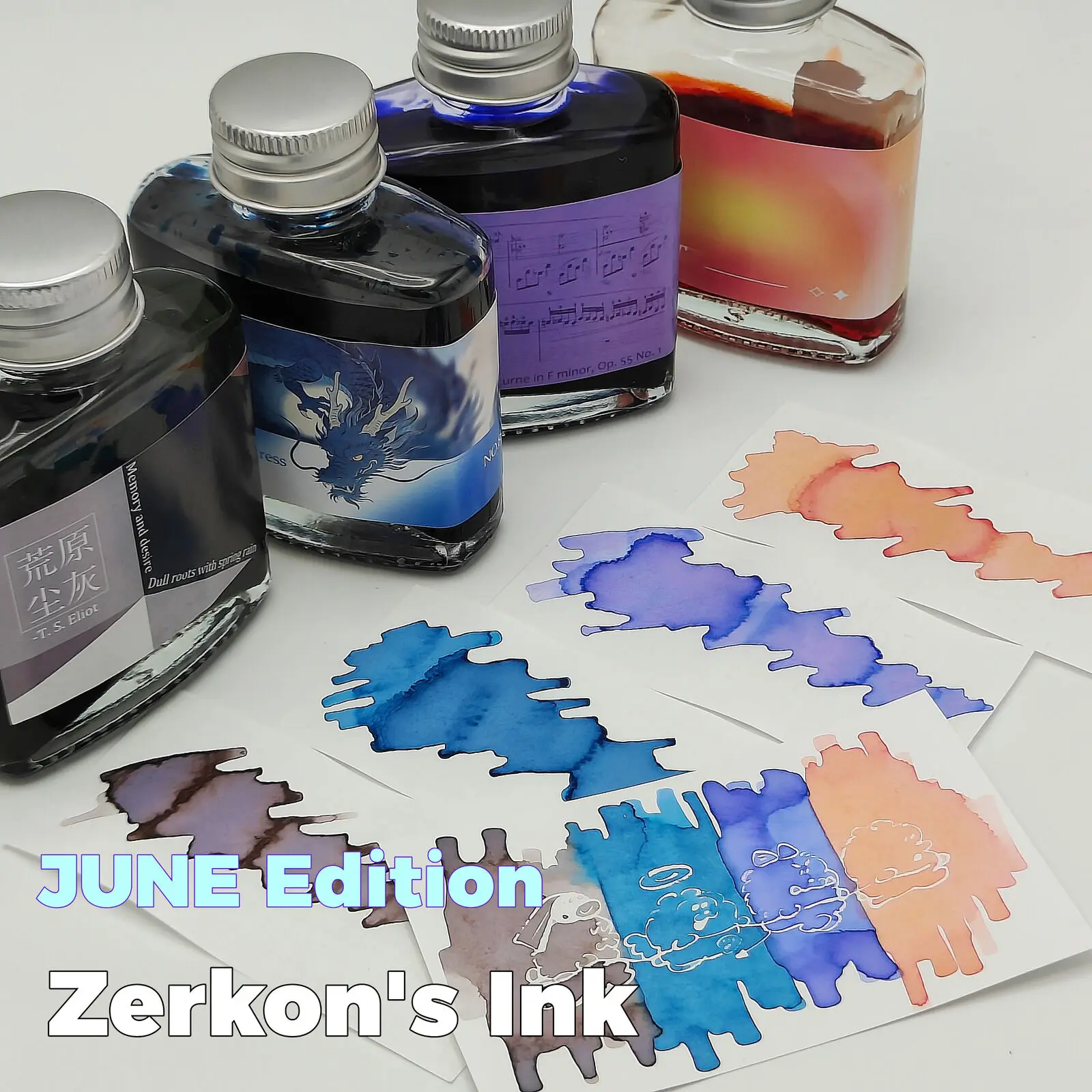

Zerkon‘s Ink , [June Edition] , Fountain Pen Color Ink 50ml