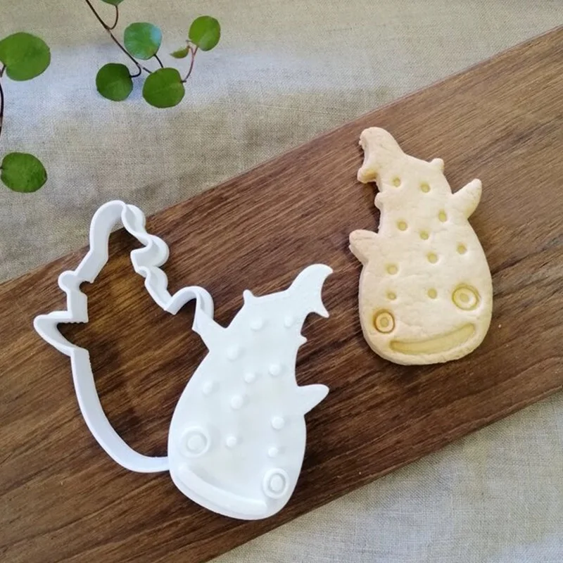 DIY Ocean Animals Cookie Cutters With Plunger Stamp Plastic Baking Mold Fish Whale Starfish Turtle And More Shape Biscuit Molds