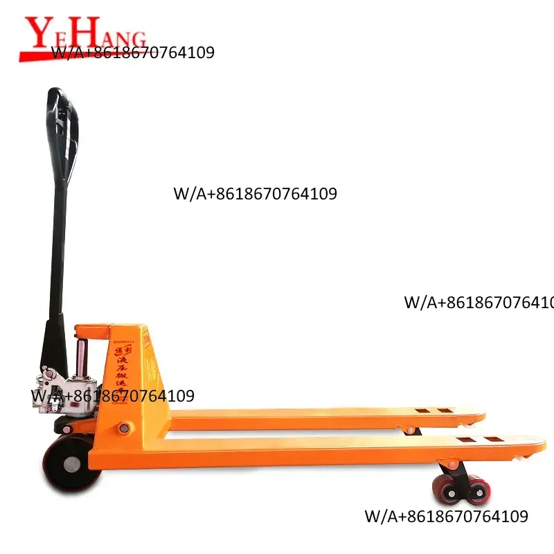 Manual hydraulic handling forklift 2 tons 3 tons hydraulic hand push loading and unloading ground cow lift pallet stacker