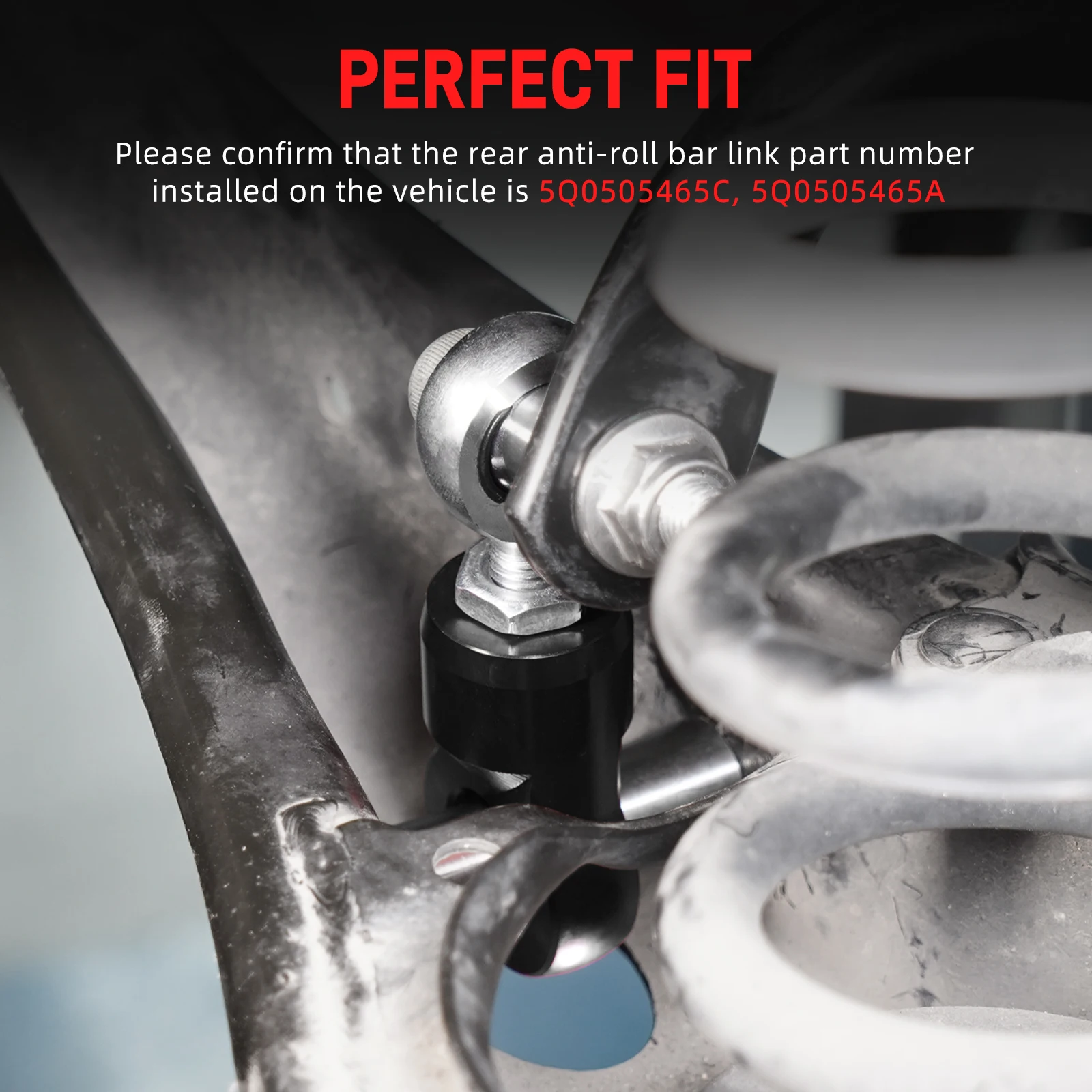 وصلات نهاية قضيب التأثير الخلفي القابل للتعديل من الألومنيوم لسيارة Audi A3 S3 RS3 TT TTRS Q2 Q3، لسيارة VW للجولف MK7 MK7.5 MK8، لـ Cupra Leon