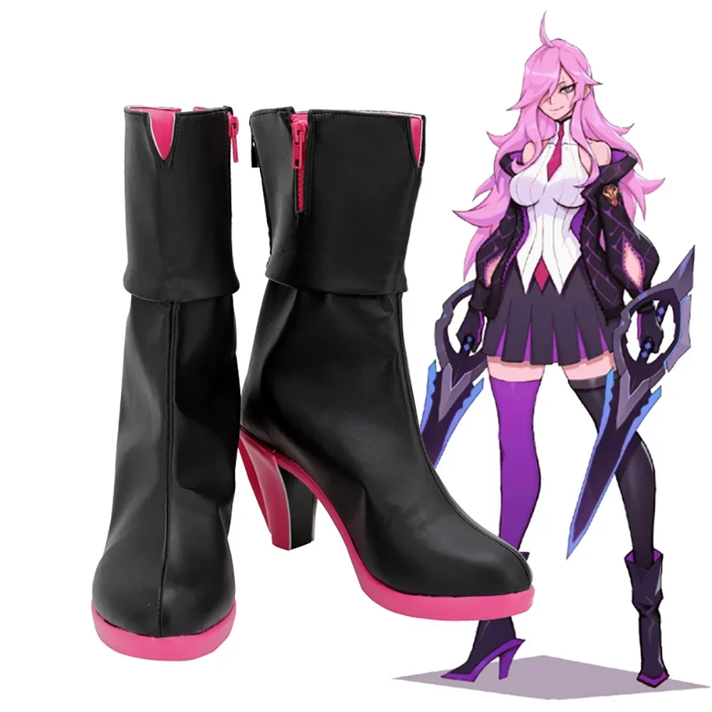 

LOL The Sinister Blade Katarina Cosplay Boots - High Heel, Black, Custom Made