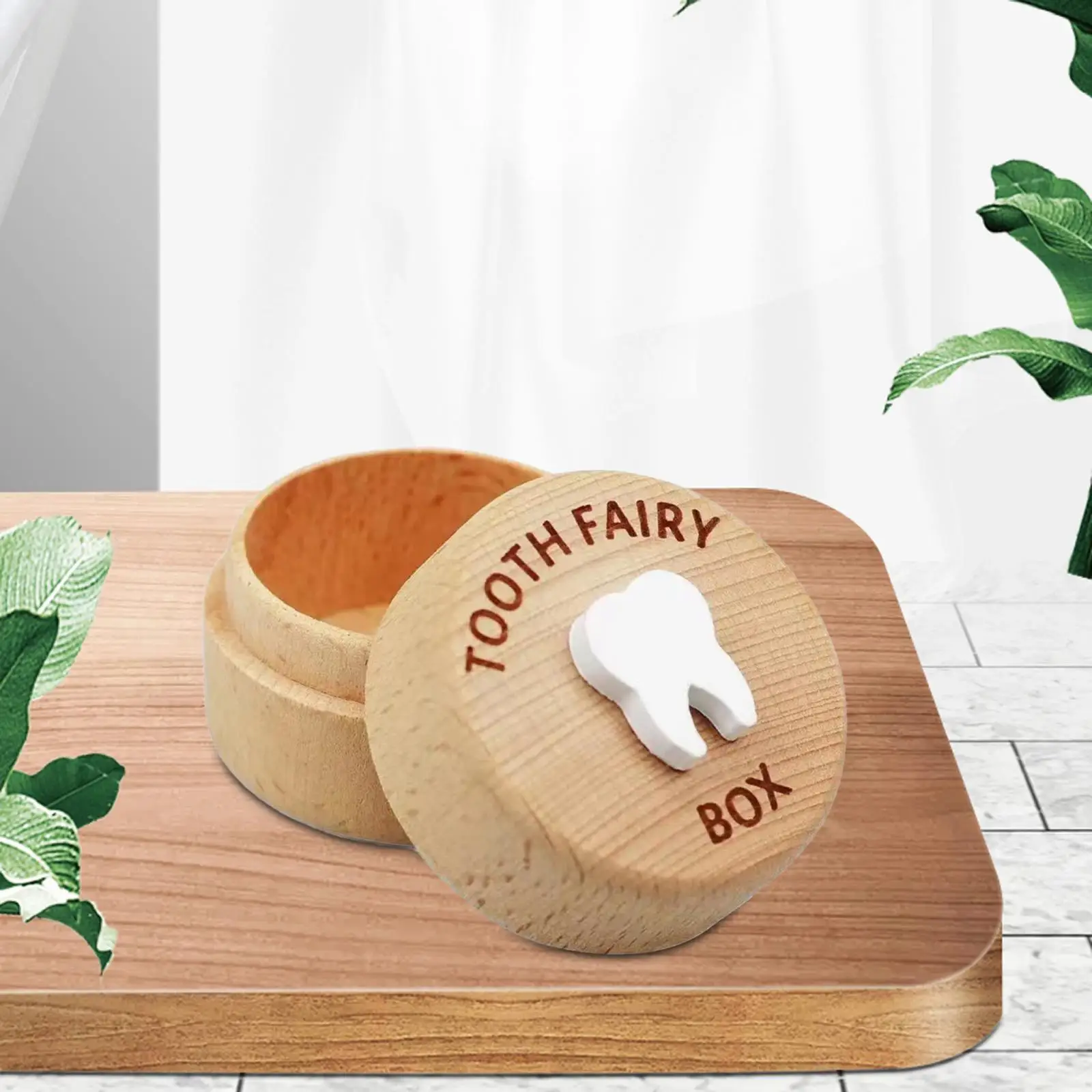 6xTooth Fairy Box Wooden Baby Box for Birthday Gift Baby Shower Children Style B