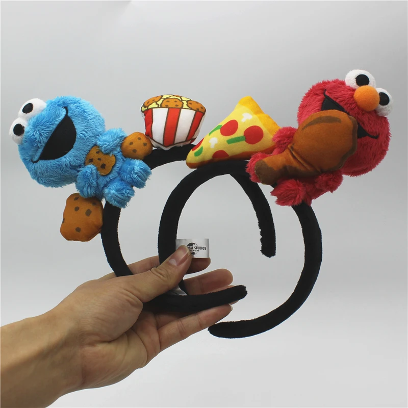 1piece classical Elmo Hair Band plush soft toys Decoration stuffed toys Cookie Monster Children Educational Toys cute animal toy