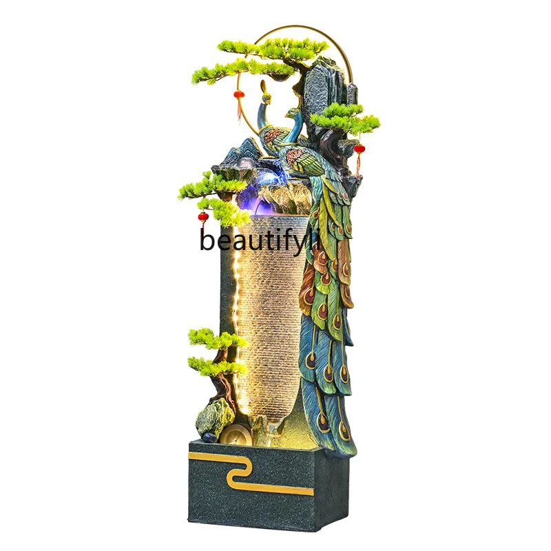 

New Chinese-style alpine and flowing water ornaments, circulating water, landing water, landscape decoration, office,