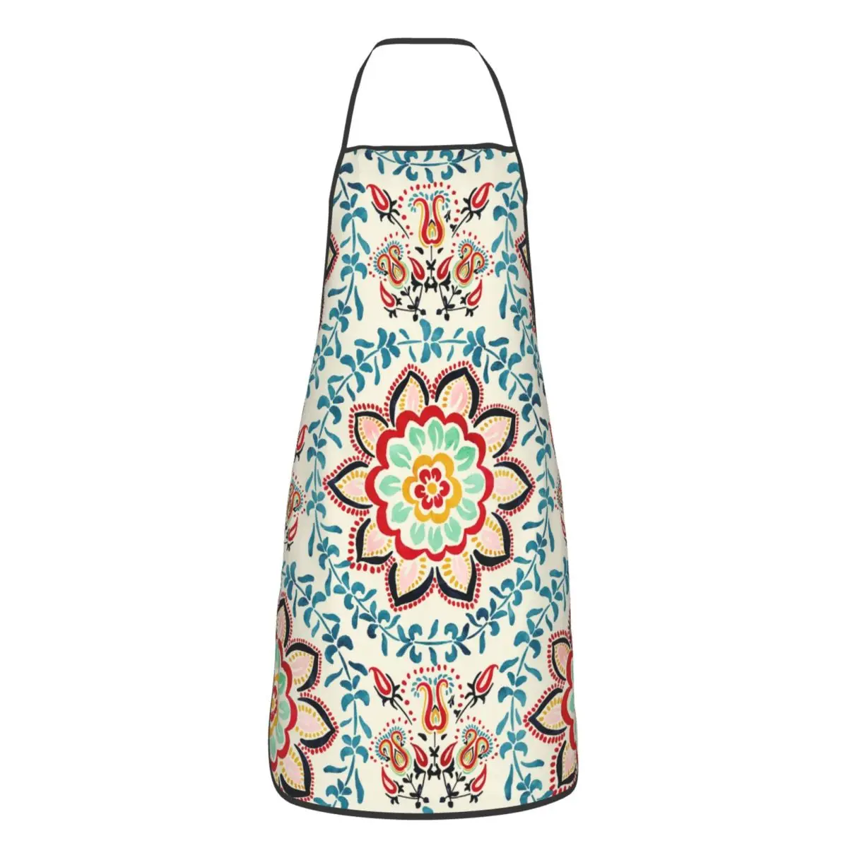 Custom Unisex Bohemia Ethnic Mandala Flower Pattern Kitchen Chef Cooking Baking Apron Women Men Tablier Cuisine for Painting