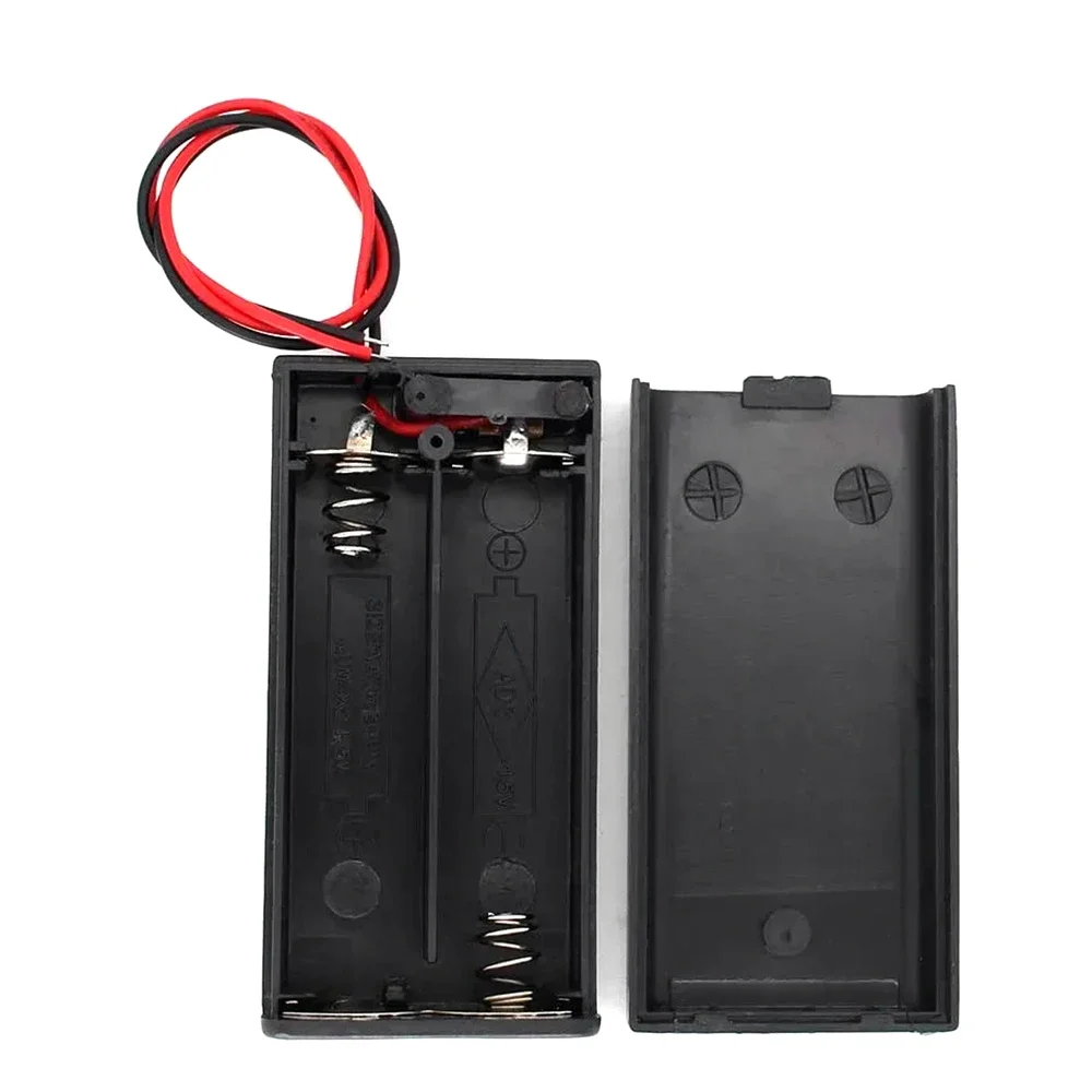 1 2 3 4 Slot Battery Case Holder 1.5V/3V/4.5V/6V AA Battery Storage Box With Leads Wires ON/Off Switch Screw Cap Case Back Cover