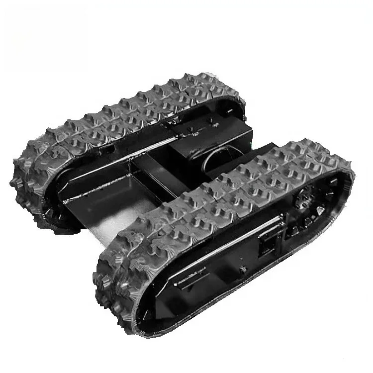 Mini Rubber Tracked Crawler Chassis Platform for Hydraulic Firefighting Robot Transport Vehicle Undercarriage with Slewing