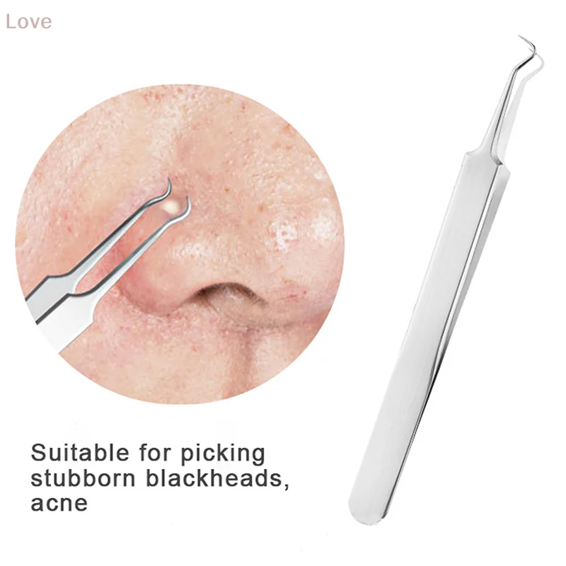 [L & P] Ferramenta removedora de cravo, extrator de manchas de acne, agulhas, pinça, limpador de poros, limpeza facial, ferramentas de cuidados com a pele