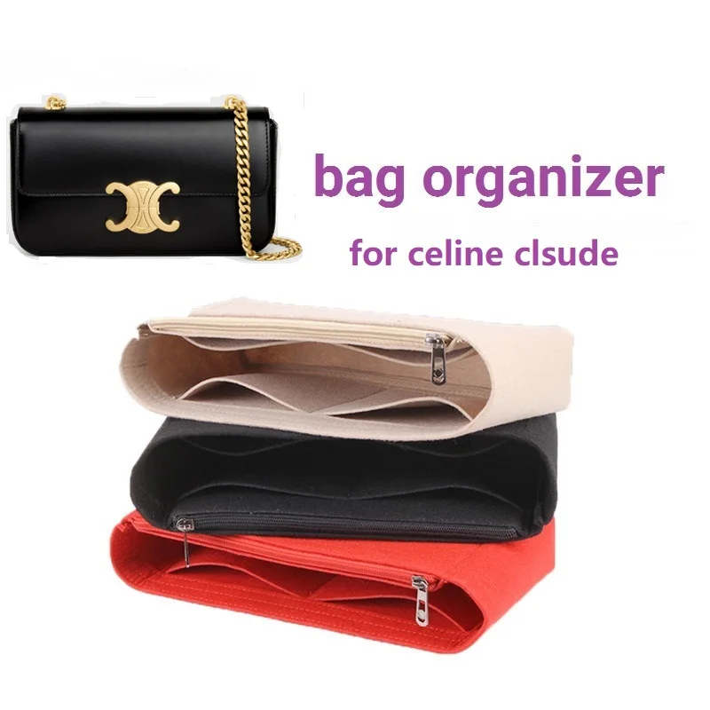 【only inner bag】Bag Organizer Insert For Celine Shoulder Bag Claude BAG Organiser Divider Shaper Protector Compartment Inner