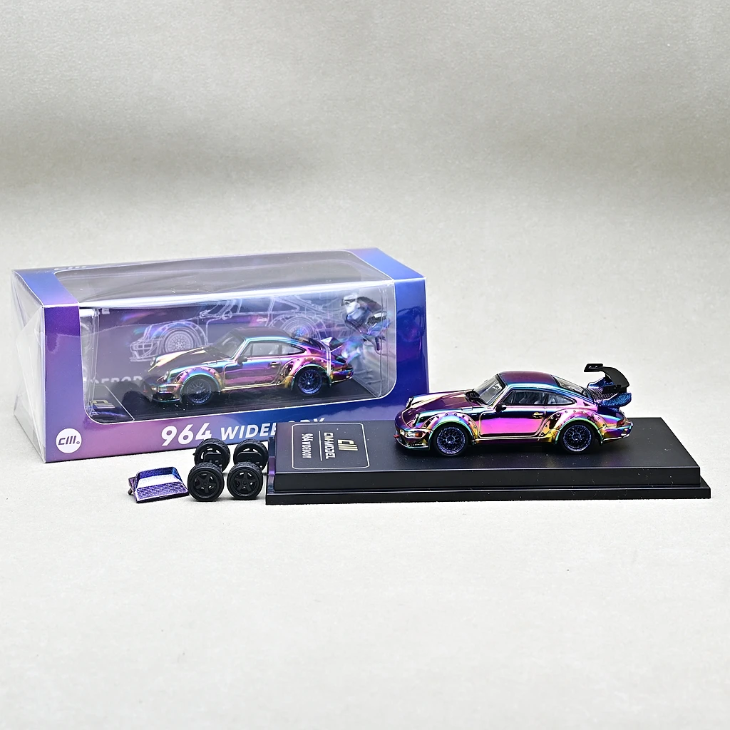 

CMModel 1/64 RWB 964 Diecast Auto Model Metallic Electroplated colorful