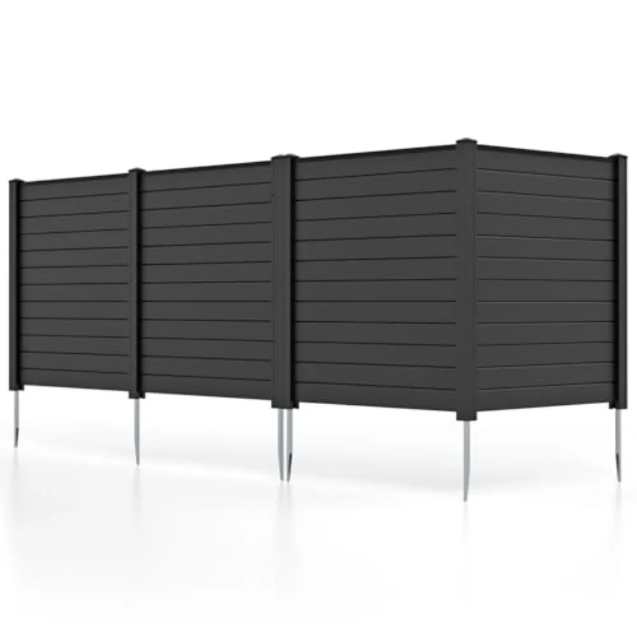 

Outdoor privacy fence screen for garden yard patio and lawn use; PVC vinyl material; black color; weather-resistant easy-instal