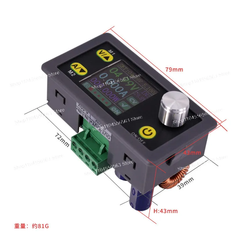 CNC DC Adjustable DCDC Buck Module Synchronous Rectification Constant Voltage Constant Current Lithium Battery Charging 5A