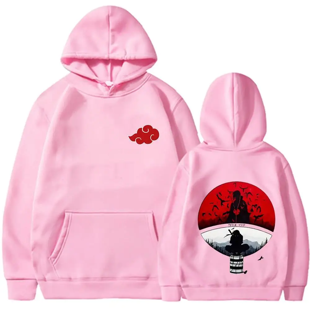 Naruto Itachi Hoodie Akatsuki Crow Print Streetwear Unisex Herren Damen Oversized Casual Sweatshirts Langarm – Detail 10