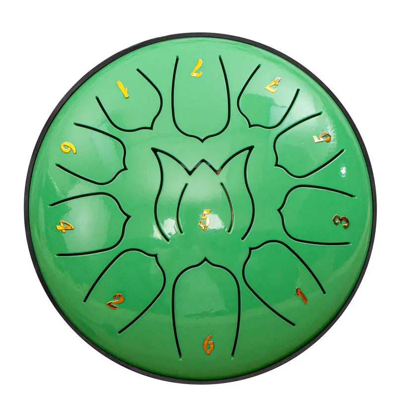 طبلة لسان فولاذية مقاس 6 بوصة 11 ملاحظة - طبلة يدوية محمولة مع مطارق وحقيبة لممارسة الموسيقى والشفاء واليوجا والسفر