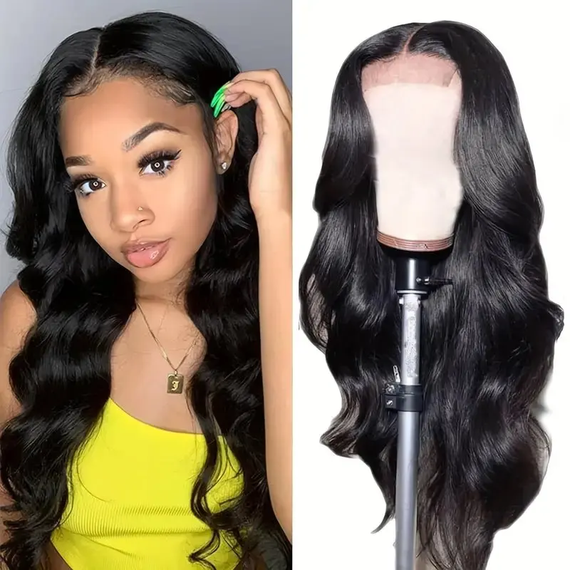 Rosabeauty HD Body Wave Nature Color 13X6 Transparent Lace Frontal Wig 13X4 100% Front Human Hair Glueless Wig 250% Density