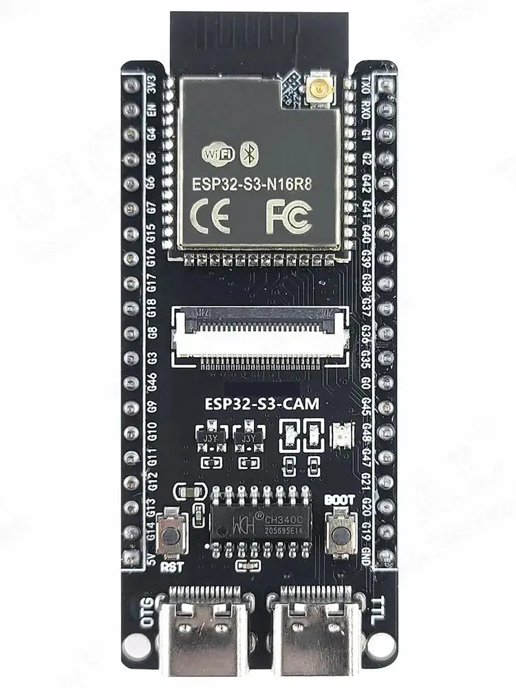Carte de développement ESP32 S3 avec Module Wifi 2.4G pour Module de caméra OV2640 8 mo PSRAM 16 mo FLASH ESP32 S3 N16R8 CAM type-c