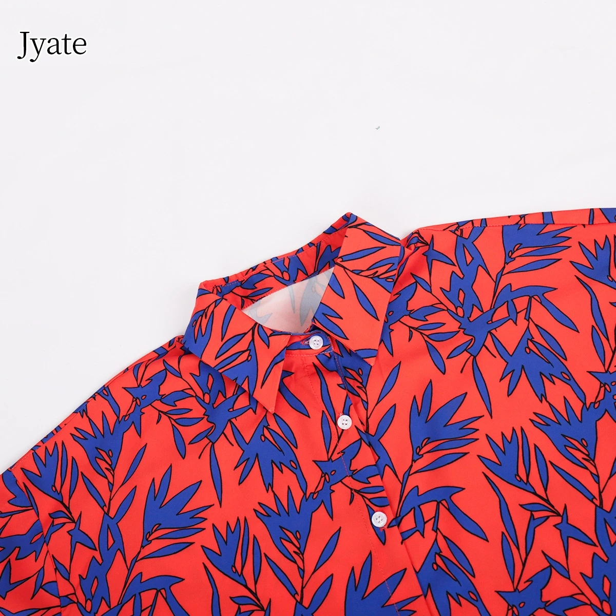 Jyate-Ensemble deux pièces pour femme, chemise à manches longues et short taille haute, imprimé décontracté, mode Y2K, été 2024